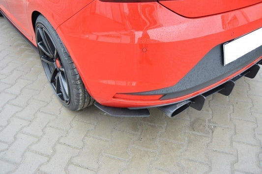 SEAT LEON III CUPRA Diffusor Heck Ansatz für Heckschürze für & Heck Ansatz Flaps Diffusor für