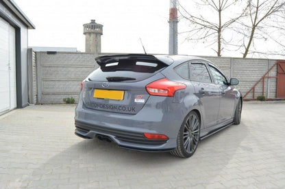 Heck Ansatz Flaps Diffusor für FORD FOCUS 3 ST Facelift schwarz matt
