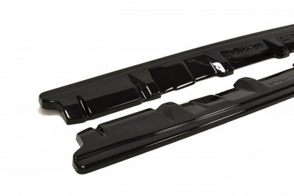 Seitenschweller Ansatz für V.1 für SUBARU WRX STI schwarz Hochglanz