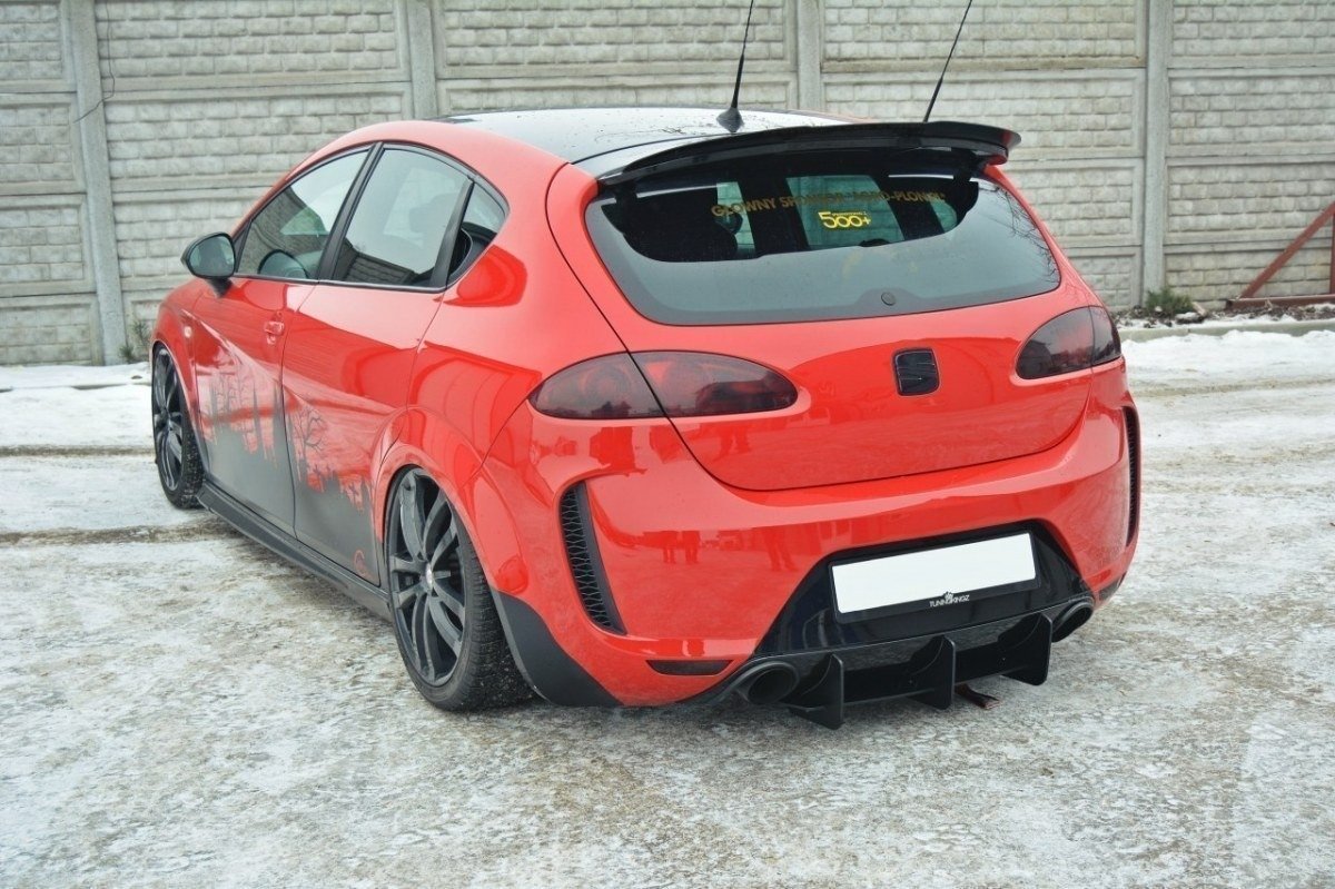 Diffusor Heck Ansatz für Heckschürze für SEAT LEON MK2 MS DESIGN