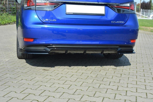 Diffusor Heck Ansatz für Lexus GS Mk4 Facelift H schwarz Hochglanz