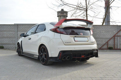 Diffusor Heck Ansatz für HONDA CIVIC IX TYPE R schwarz Hochglanz