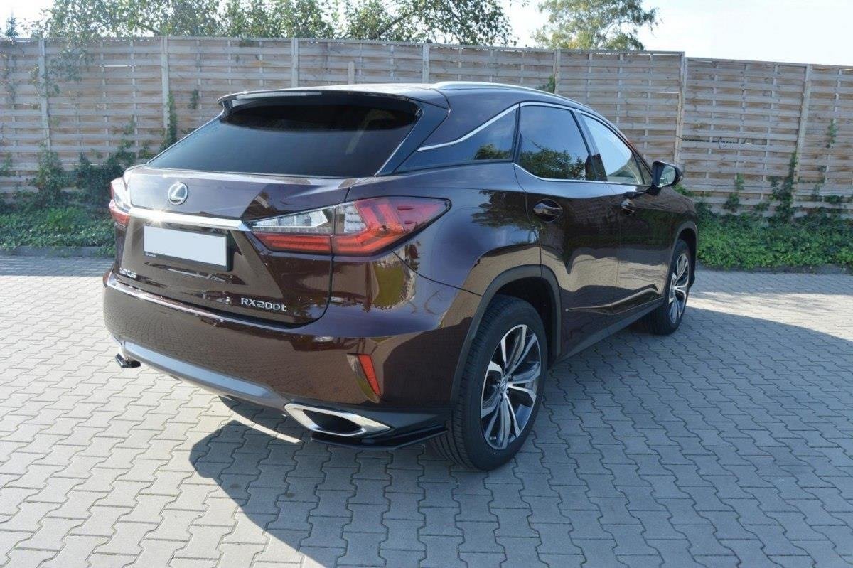 Heck Ansatz Flaps Diffusor für Lexus RX Mk4 T schwarz Hochglanz