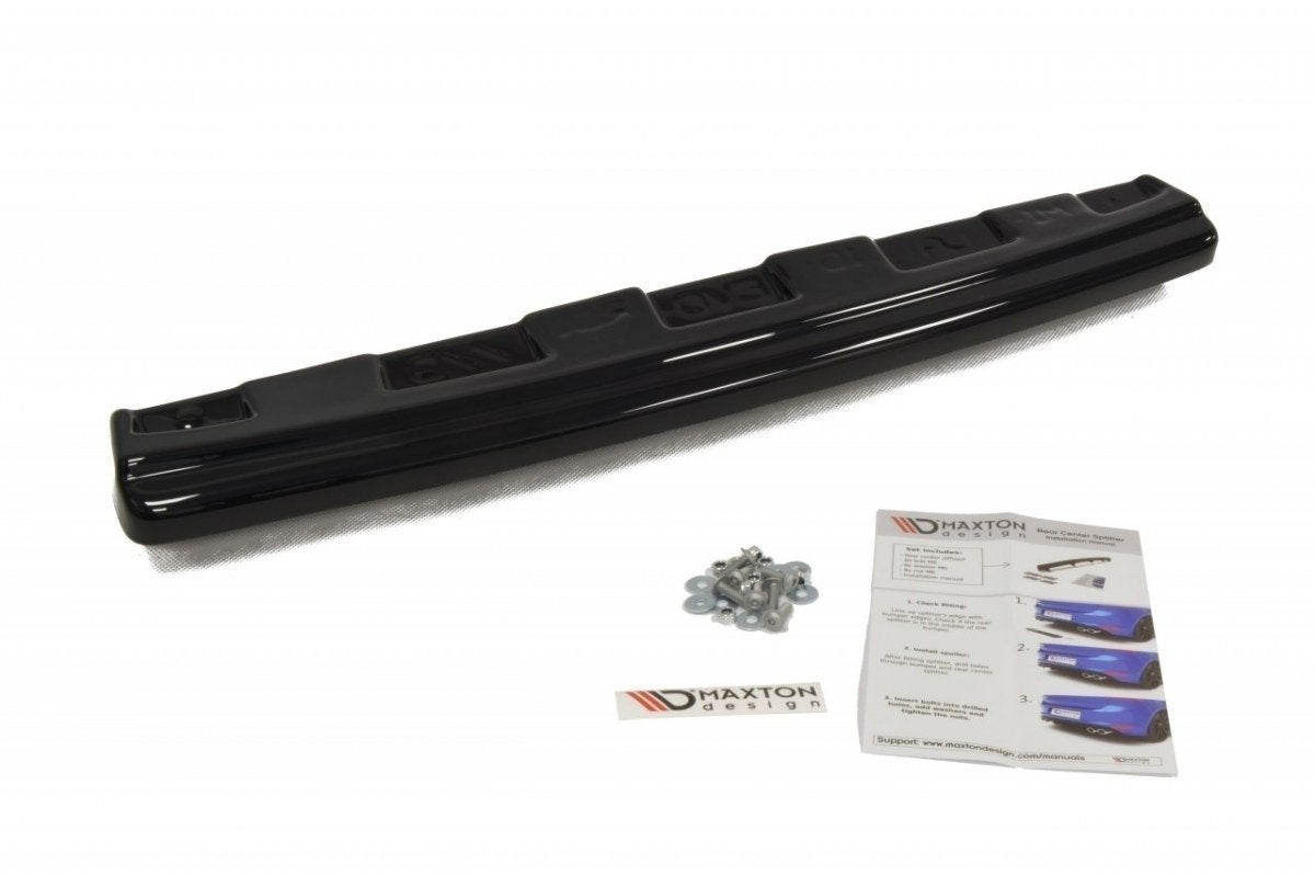 Mittlerer Diffusor Heck Ansatz für Mitsubishi Lancer Evo X im DTM LOOK schwarz matt