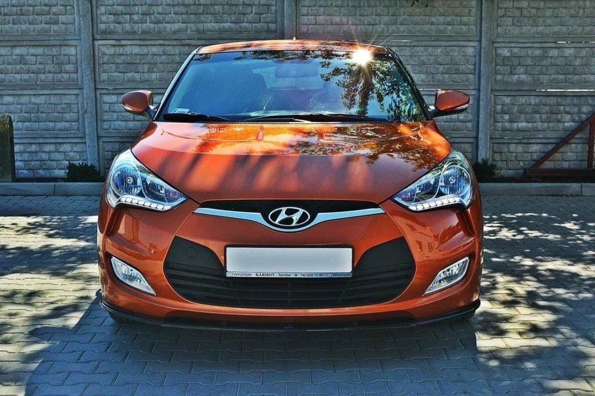 Front Ansatz für Hyundai Veloster schwarz Hochglanz
