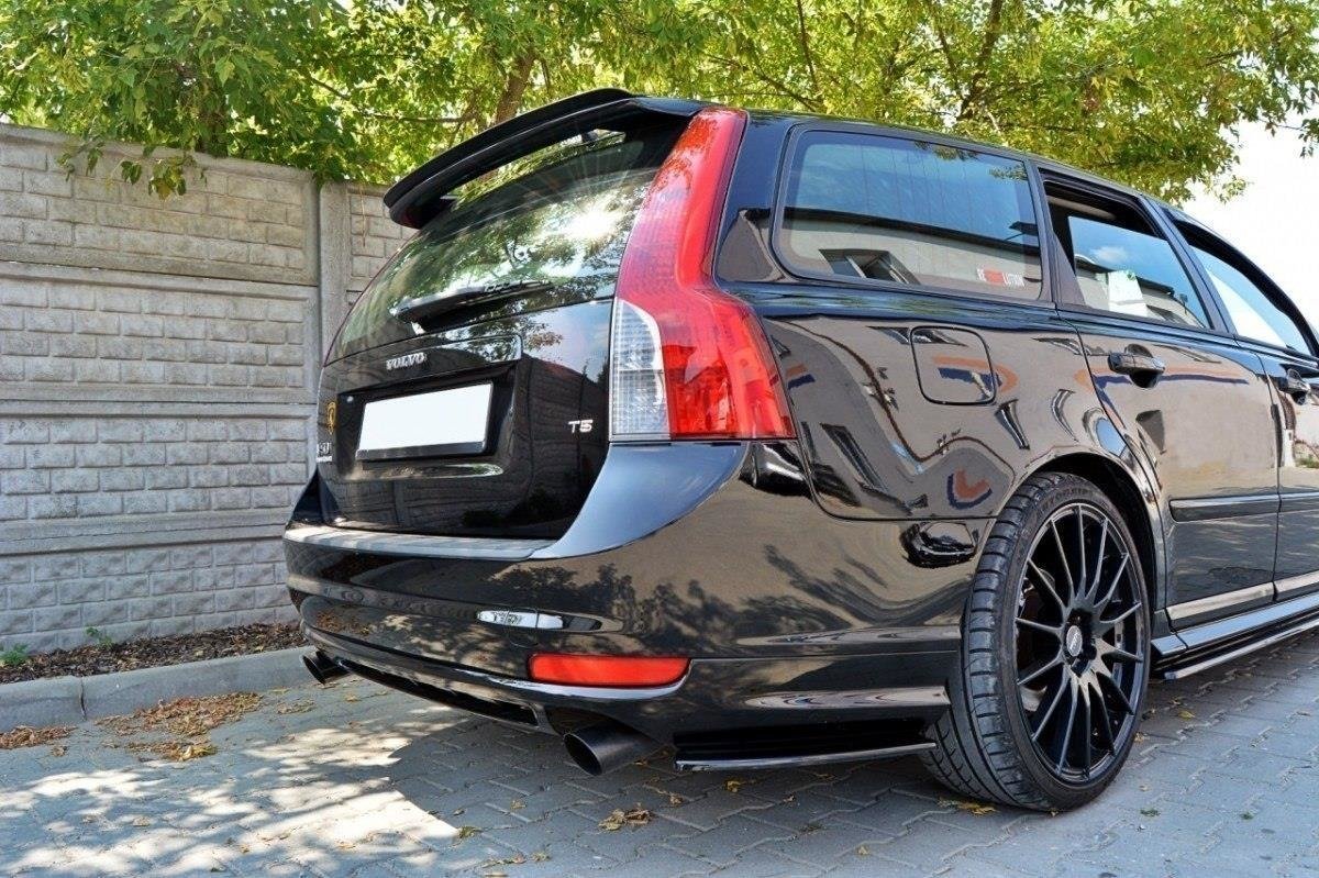 Spoiler CAP für VOLVO V50F R-DESIGN schwarz Hochglanz
