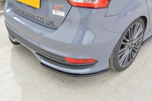 Heck Ansatz Flaps Diffusor für FORD FOCUS 3 ST Facelift schwarz matt