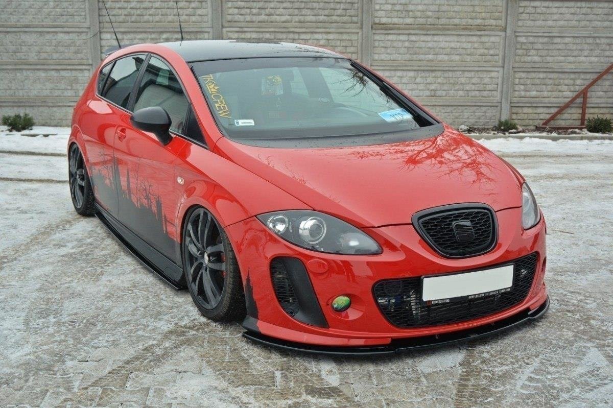 Front Ansatz für SEAT LEON MK2 MS DESIGN schwarz Hochglanz