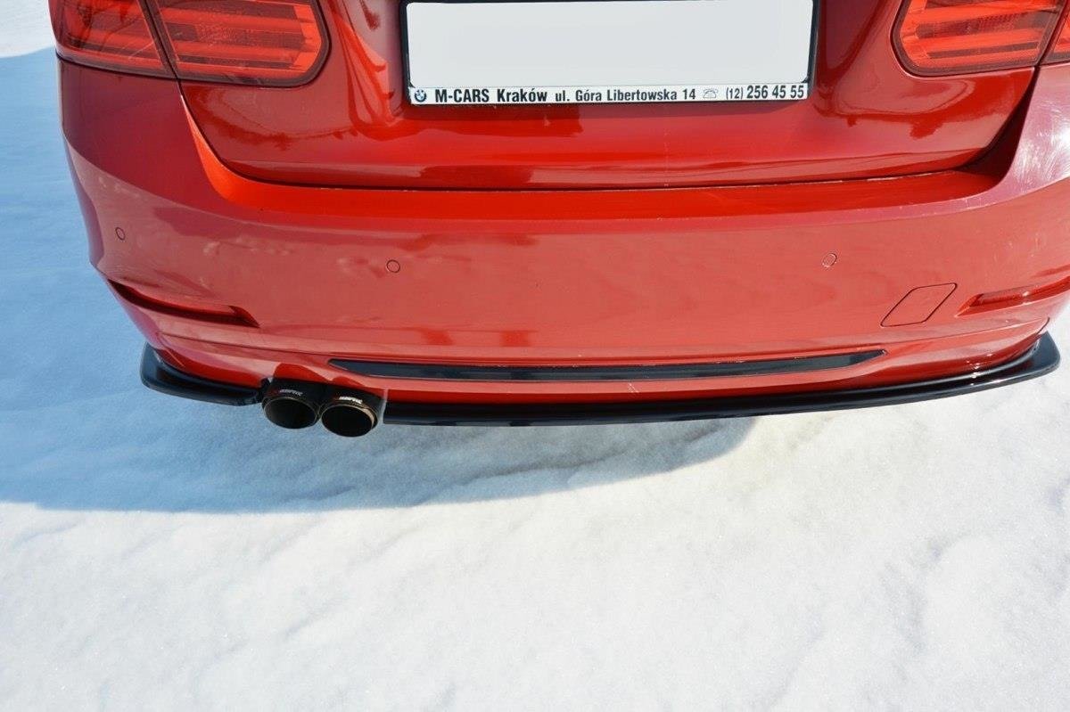 Heck Ansatz Flaps Diffusor für BMW 3er F30 schwarz Hochglanz