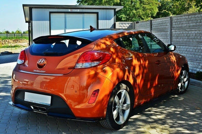 Diffusor Heck Ansatz für Hyundai Veloster schwarz Hochglanz
