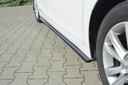 Seitenschweller Ansatz für Lexus CT Mk1 Facelift schwarz Hochglanz