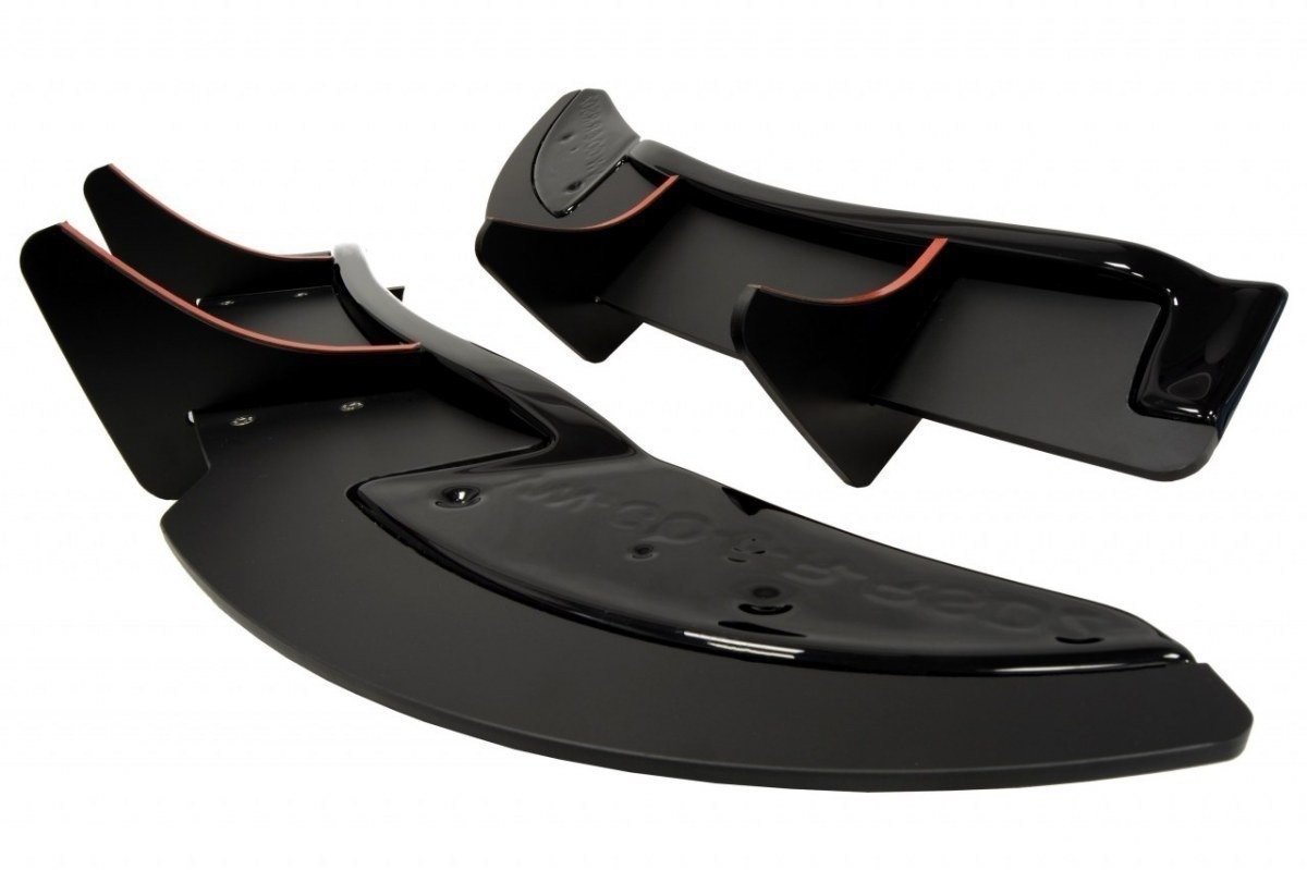Heck Ansatz Flaps Diffusor für VW GOLF 6 R (CNC) schwarz Hochglanz
