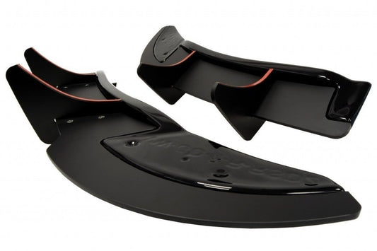 Heck Ansatz Flaps Diffusor für VW GOLF 6 R (CNC) schwarz Hochglanz