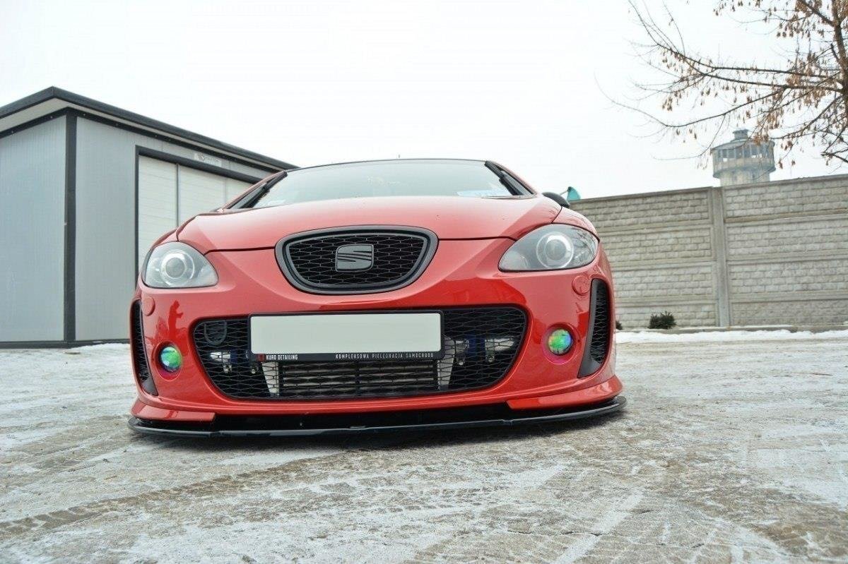 Front Ansatz für SEAT LEON MK2 MS DESIGN schwarz Hochglanz