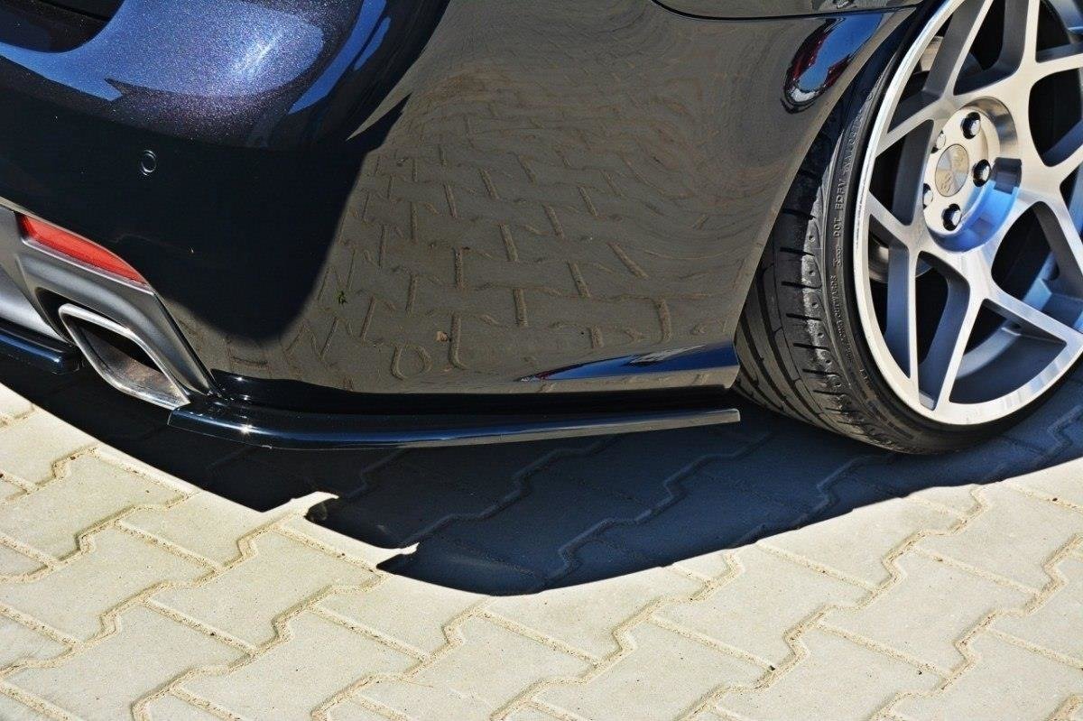 Heck Ansatz Flaps Diffusor für SAAB 9-3 TURBO X schwarz Hochglanz