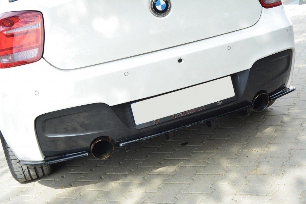 Heck Ansatz Flaps Diffusor für BMW 1er F20/F21 M-Power (vor Facelift) schwarz Hochglanz