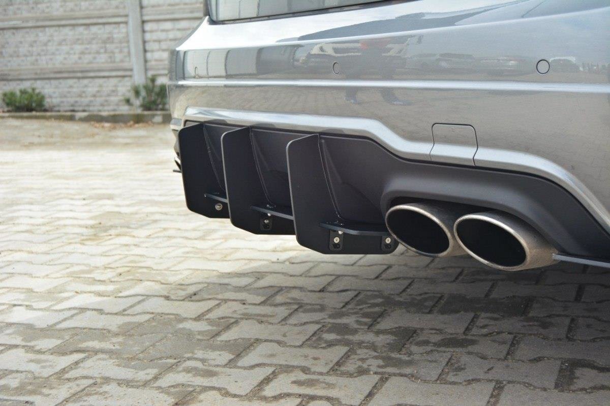 Mercedes-Benz C Limousine / Kombi AMG-Line W204 / S204 Diffusor Heck Ansatz für Heckschürze für & Heck Ansatz Flaps Diffusor für