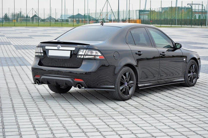 Diffusor Heck Ansatz für Saab 9-3 Aero Mk2 Facelift schwarz Hochglanz