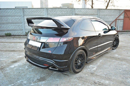 Heck Ansatz Flaps Diffusor für HONDA CIVIC VIII TYPE S/R Carbon Look