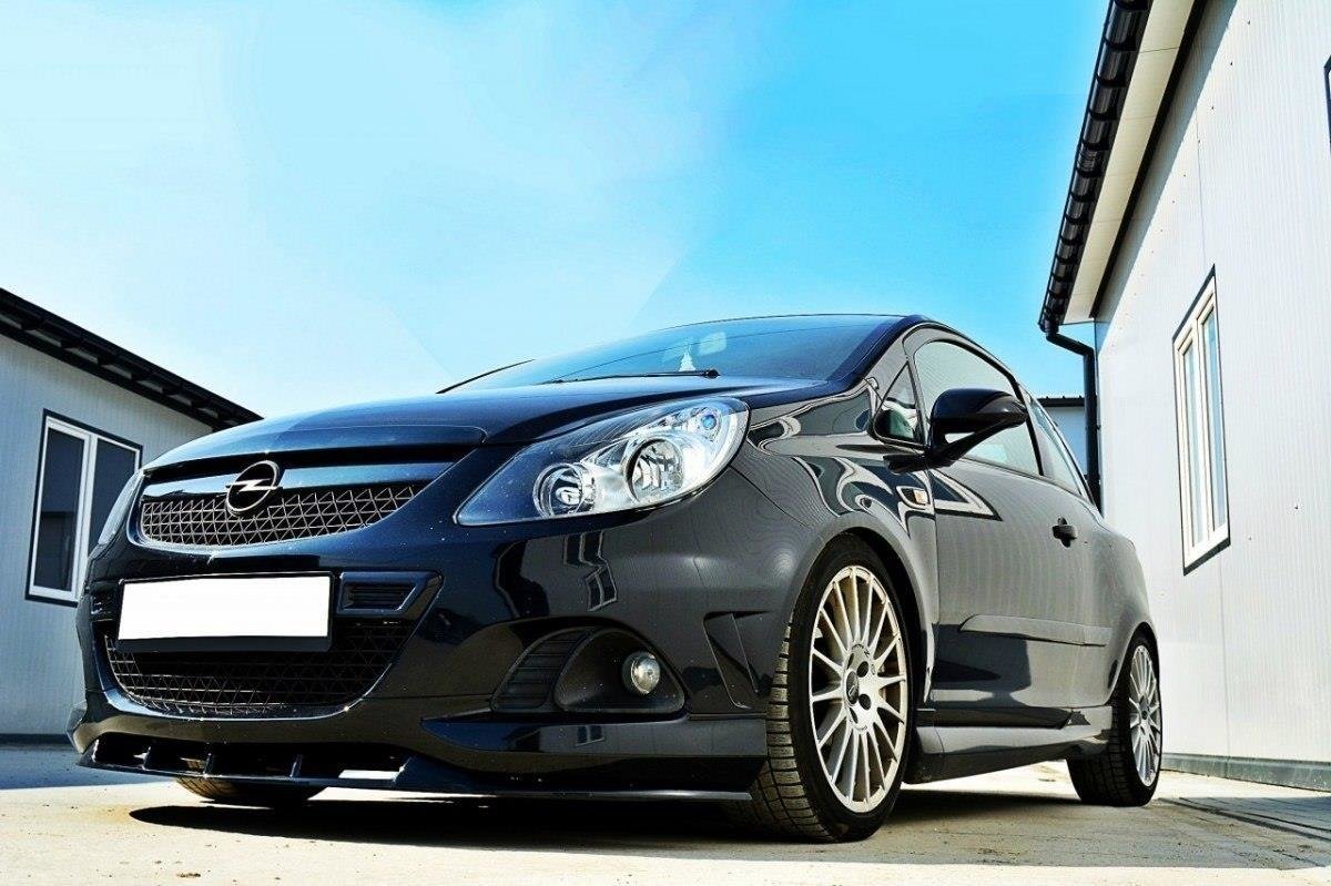 Front Ansatz für OPEL CORSA D NÜRBURG (FÜR OPC / VXR STOßSTANGE) schwarz Hochglanz