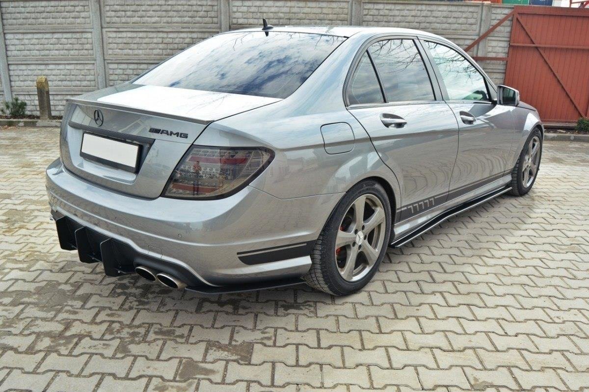 Mercedes-Benz C Limousine / Kombi AMG-Line W204 / S204 Diffusor Heck Ansatz für Heckschürze für & Heck Ansatz Flaps Diffusor für