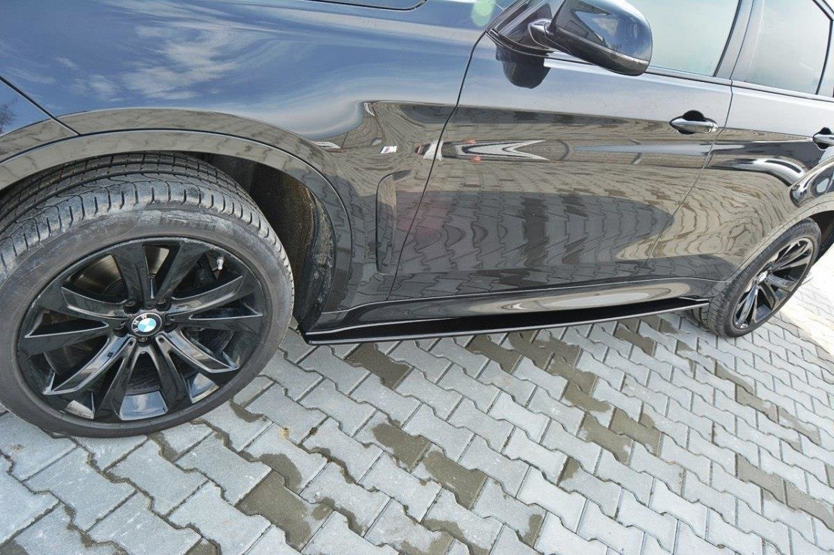 Seitenschweller Ansatz für BMW X6 F16 M Paket schwarz Hochglanz