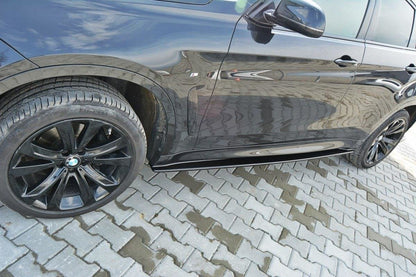 Seitenschweller Ansatz für BMW X6 F16 M Paket schwarz Hochglanz