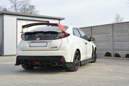 Diffusor Heck Ansatz für HONDA CIVIC IX TYPE R schwarz Hochglanz