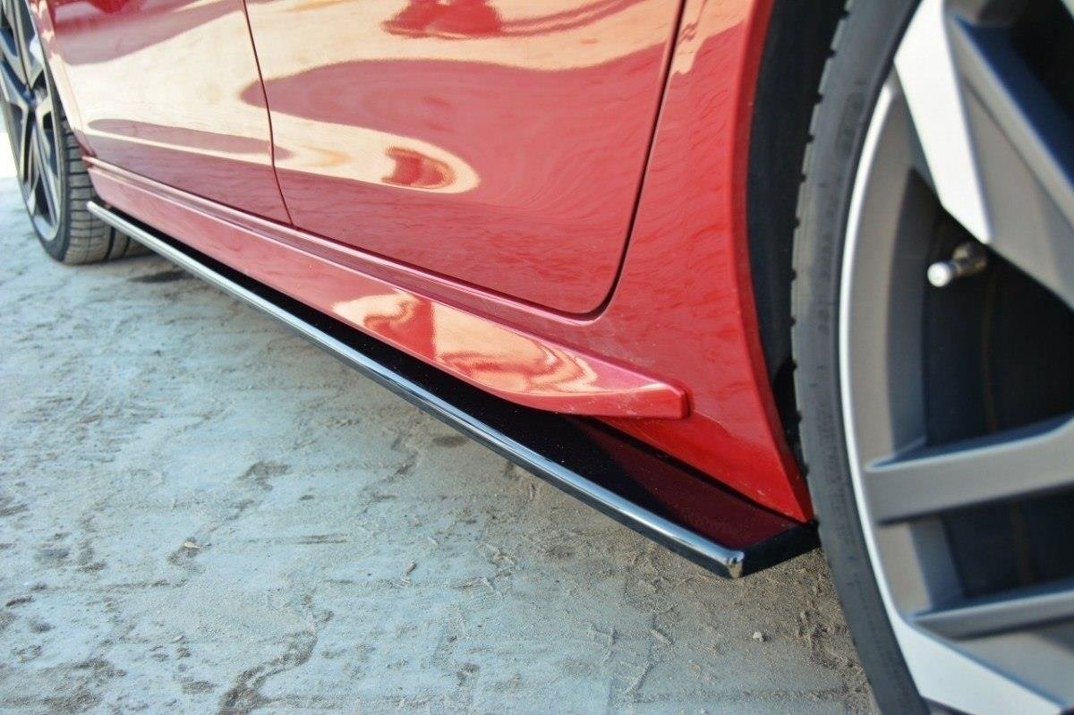 Seitenschweller Ansatz für PEUGEOT 308 II GTI schwarz Hochglanz