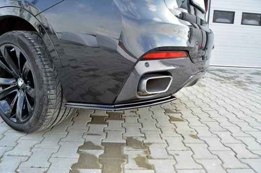 Heck Ansatz Flaps Diffusor für BMW X6 F16 M Paket schwarz matt