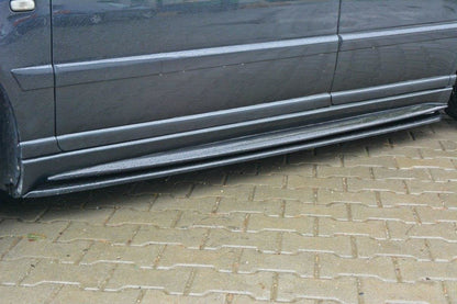 Seitenschweller Ansatz für AUDI S4 B5 schwarz Hochglanz