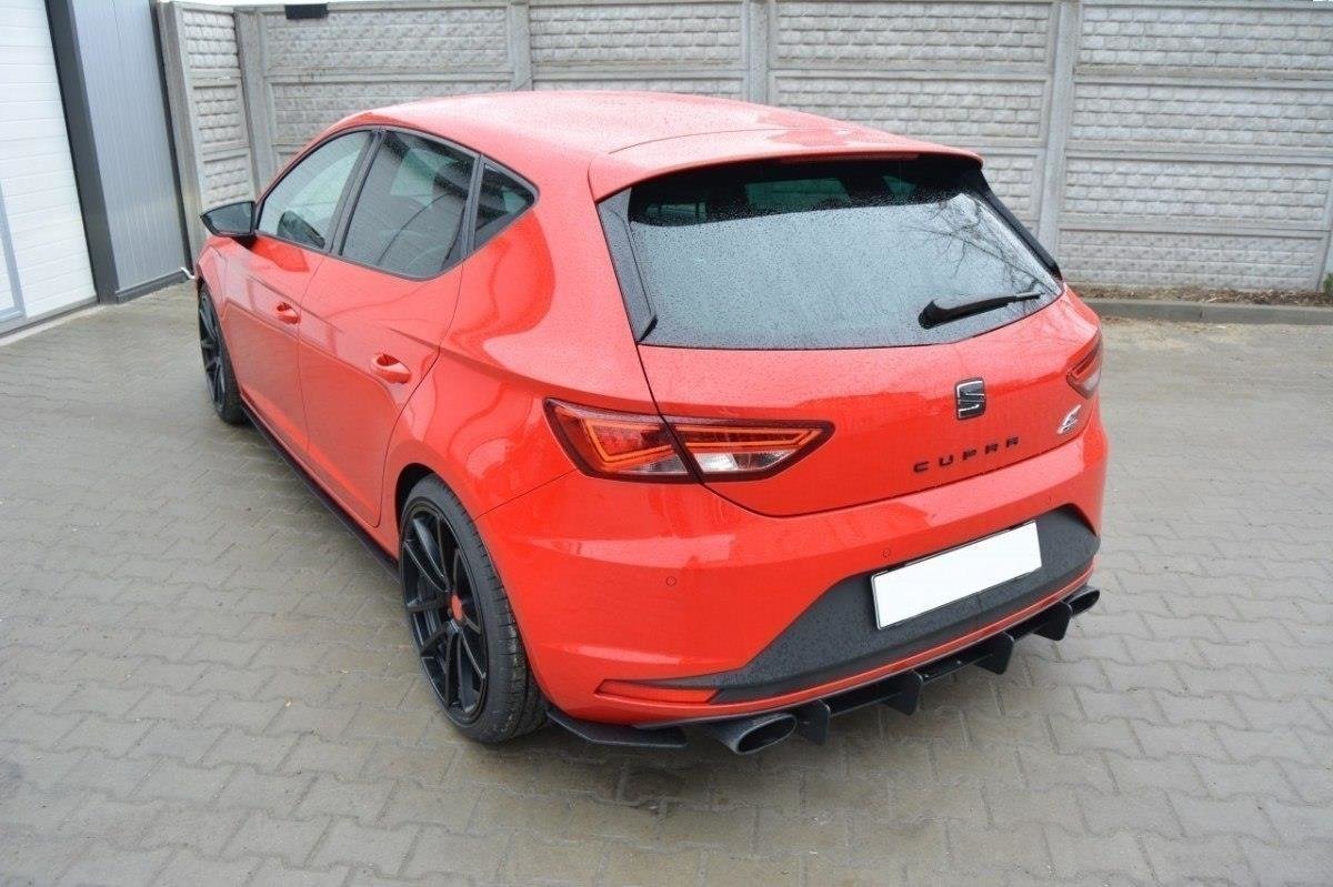 SEAT LEON III CUPRA Diffusor Heck Ansatz für Heckschürze für & Heck Ansatz Flaps Diffusor für
