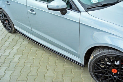 Seitenschweller Ansatz für Audi RS3 8V Sportback schwarz Hochglanz