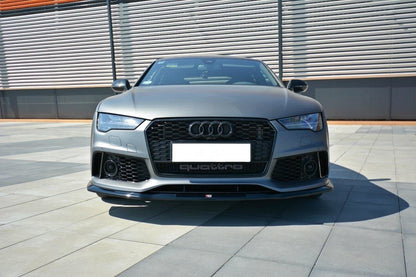 Front Ansatz V.2 für Audi RS7 C7 schwarz Hochglanz