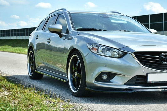 Seitenschweller Ansatz für V.1 für Mazda 6 Kombi GJ (Mk3) schwarz Hochglanz