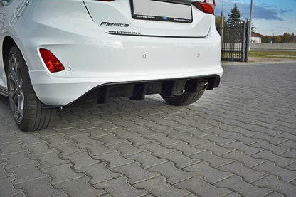 Heck Ansatz Flaps Diffusor V.1 für Ford Fiesta Mk8 ST-Line schwarz Hochglanz