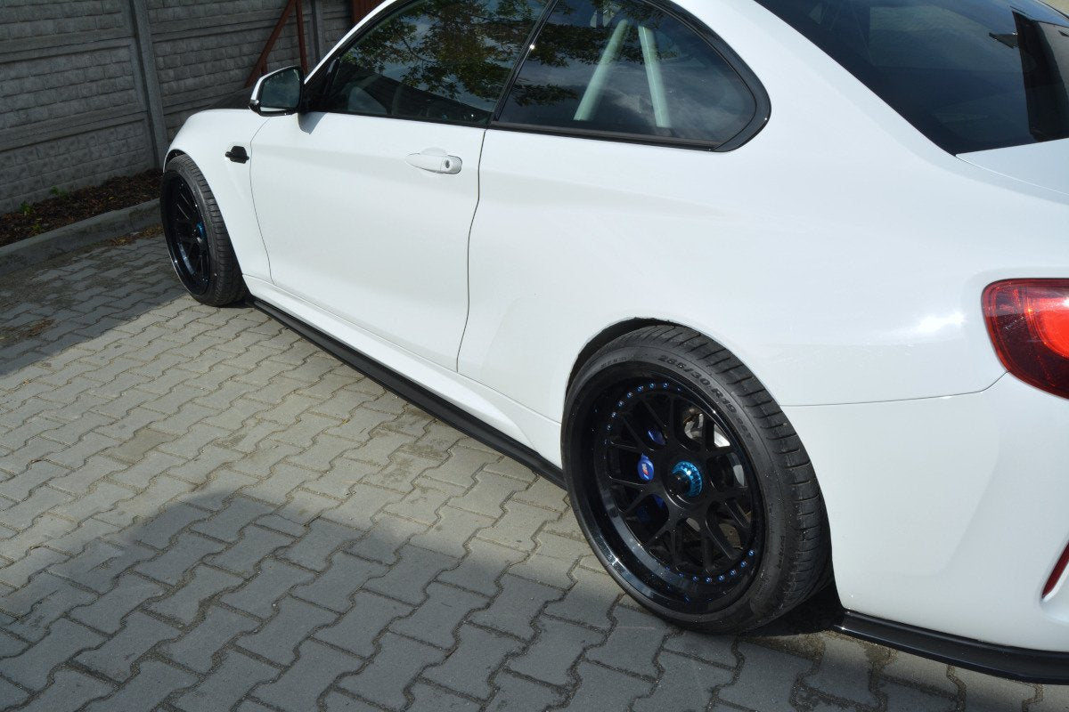Seitenschweller Ansatz für BMW M2 F87 COUPÉ schwarz Hochglanz
