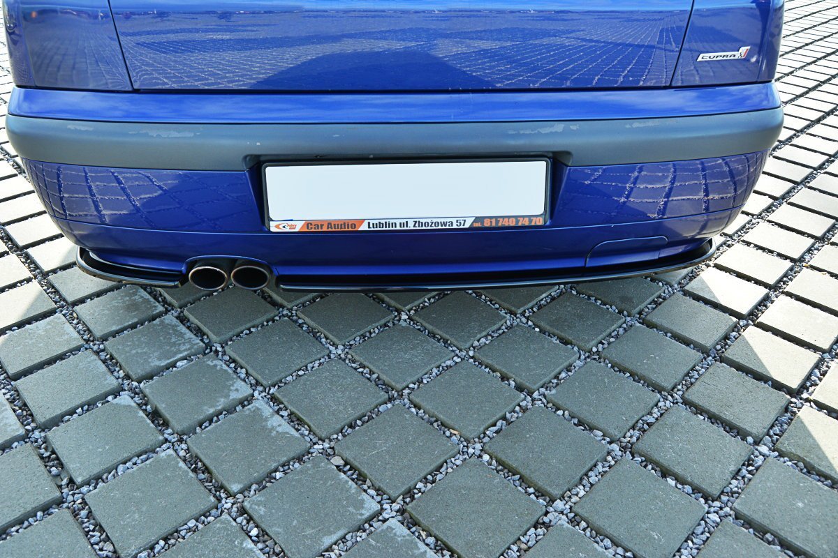 Heck Ansatz Flaps Diffusor für SEAT IBIZA MK2 FACELIFT CUPRA schwarz Hochglanz