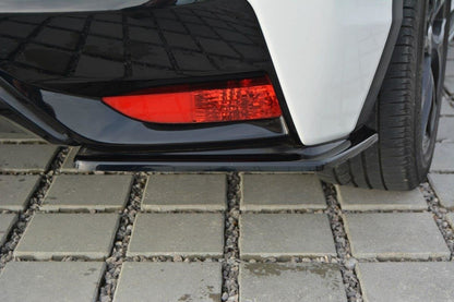 Heck Ansatz Flaps Diffusor für Honda Civic Mk9 Facelift schwarz Hochglanz