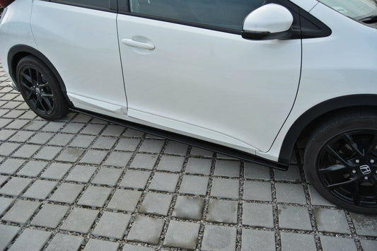 Seitenschweller Ansatz für Honda Civic Mk9  schwarz Hochglanz