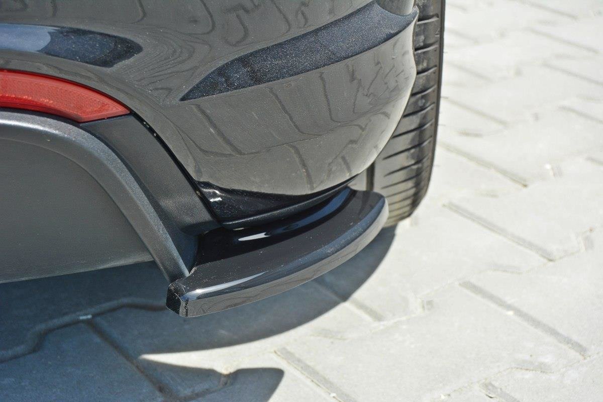 Heck Ansatz Flaps Diffusor für Abarth Punto Evo  schwarz Hochglanz