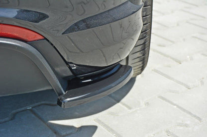 Heck Ansatz Flaps Diffusor für Abarth Punto Evo  schwarz Hochglanz