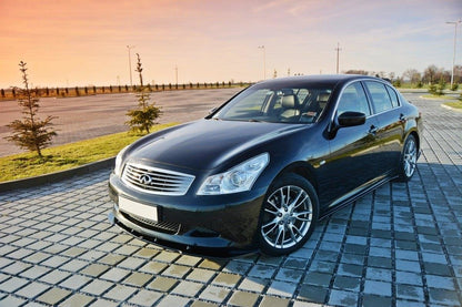 Seitenschweller Ansatz für Infiniti G37 Limousine schwarz Hochglanz