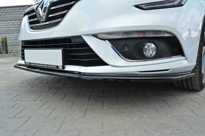 Front Ansatz V.1 für Renault Megane Mk4 Hatchback schwarz Hochglanz