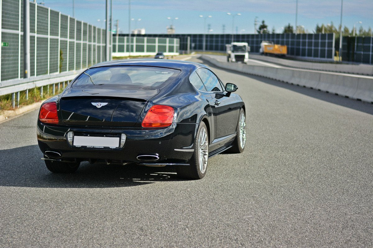 Heck Ansatz Flaps Diffusor für BENTLEY CONTINENTAL GT schwarz Hochglanz