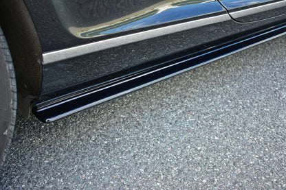 Seitenschweller Ansatz für BENTLEY CONTINENTAL GT schwarz Hochglanz