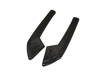 Heck Ansatz Flaps Diffusor für Audi A4 B9 S-Line schwarz Hochglanz