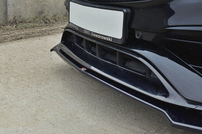 Front Ansatz V.2 für Mercedes CLA A45 AMG C117 Facelift schwarz Hochglanz