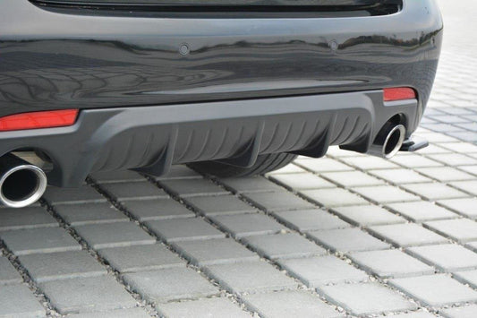 Diffusor Heck Ansatz für Saab 9-3 Aero Mk2 Facelift schwarz Hochglanz