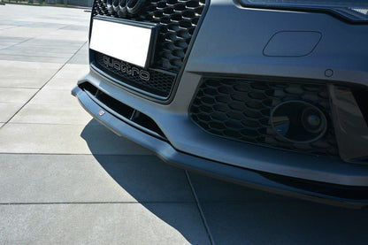 Front Ansatz V.2 für Audi RS7 C7 schwarz Hochglanz